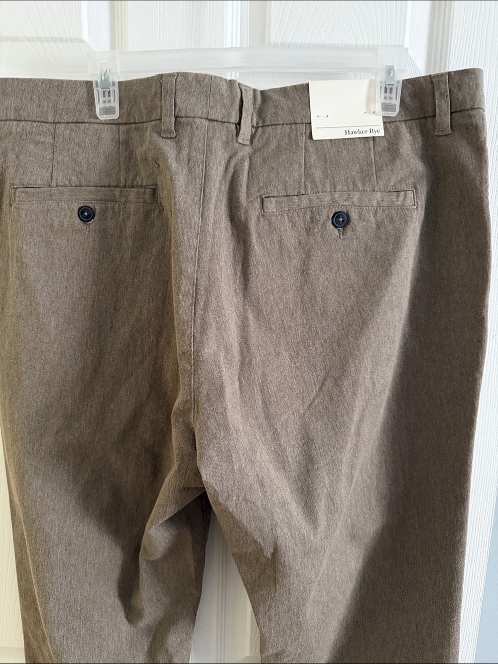 Hawker Rye Men's Brown Classic Straight Chino Pants - Picture 6 of 15